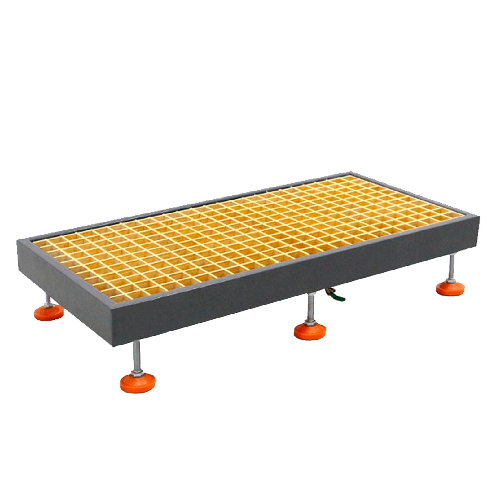 Pallet resistente con scarico – Griglia rimovibile da officina per il contenimento a tenuta stagna, ideale per patio, portico e capannone