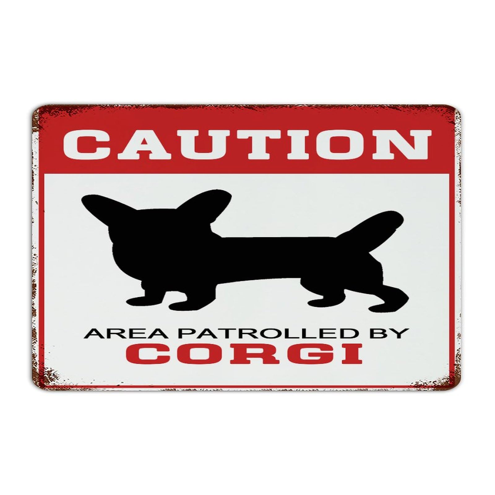 Plaque de garde Corgi pour décorer et personnaliser une porte d'entrée