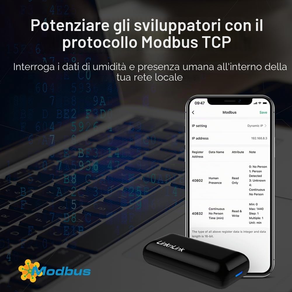 eHub Telecomando Universale Smart 5-in-1 WiFi con Sensori di Movimento, Temperatura e Umidità, Archiviazione Dati 3 Anni, Compatibilità Alexa, Google Home, Modbus, Home Assistant