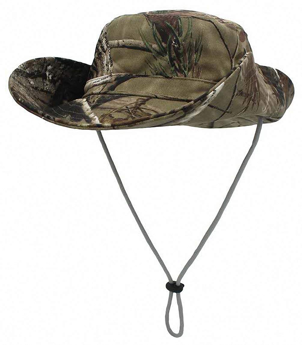 Ulalaza Sun Hat for Men/Women, Outdoor Sun Protection Wide Brim Bucket Hat Adjustable Size Breathable Packable for Fishing Beach Golf Camouflage Cap Summer
