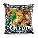 Tassendruck Foto-Kissen mit bedruckten schwarzen Wendepailletten Selbst gestalten (40 x 40 cm) - mit Foto individuell Bedruckt/Personalisierte Geschenk-Idee/Deko-Kissen inkl. Füllung