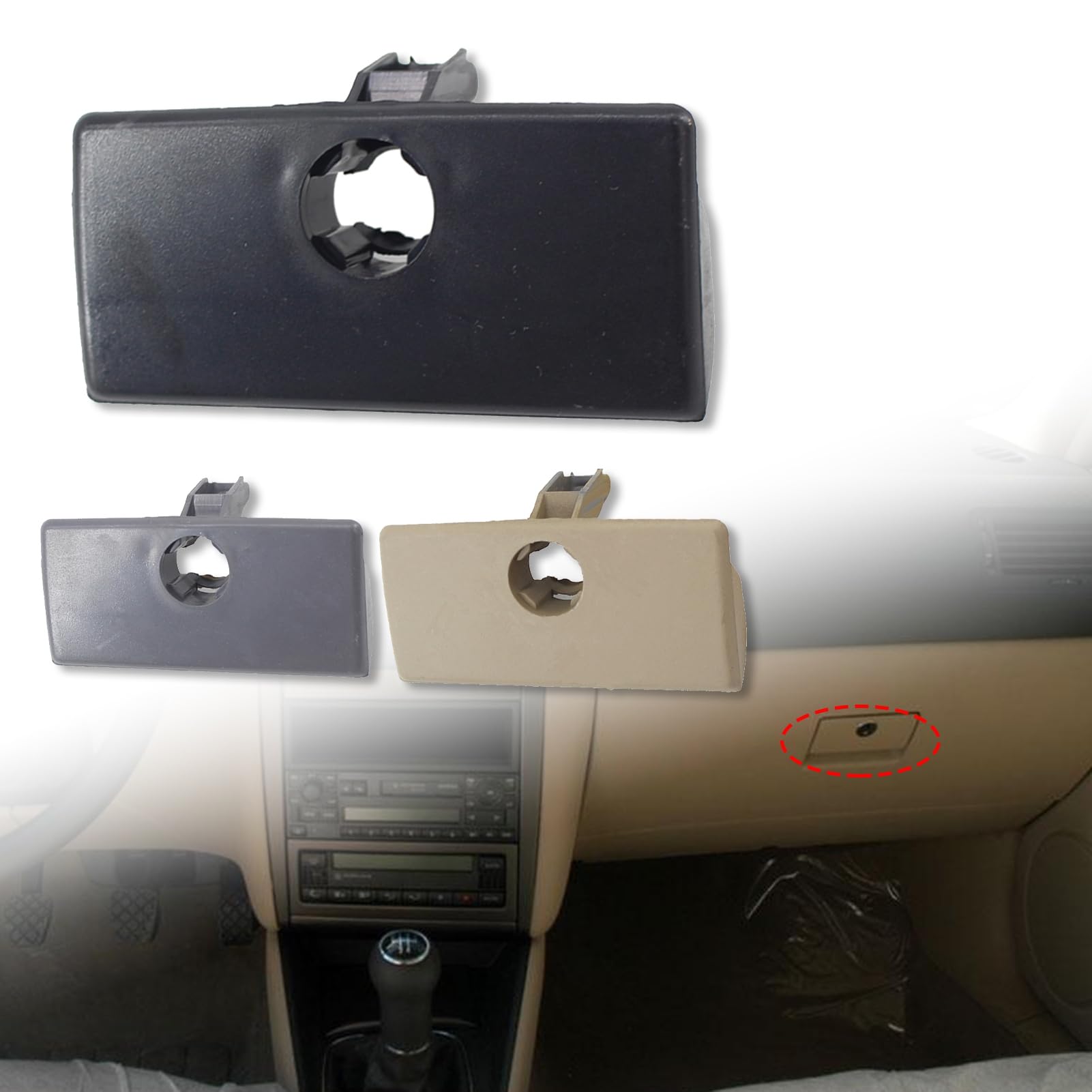 Clip de guantera profesional fácil instalación compacto fiable guantera pestillo para VW Bora Golf 4 MK4 1999-2004