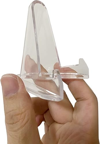 Miniatura 3 de Paquete de 22 soportes de caballete acrílico (2.7 pulgadas), soportes de exhibiciónsoportes de plato, soporte de caballete de exhibición de monedas