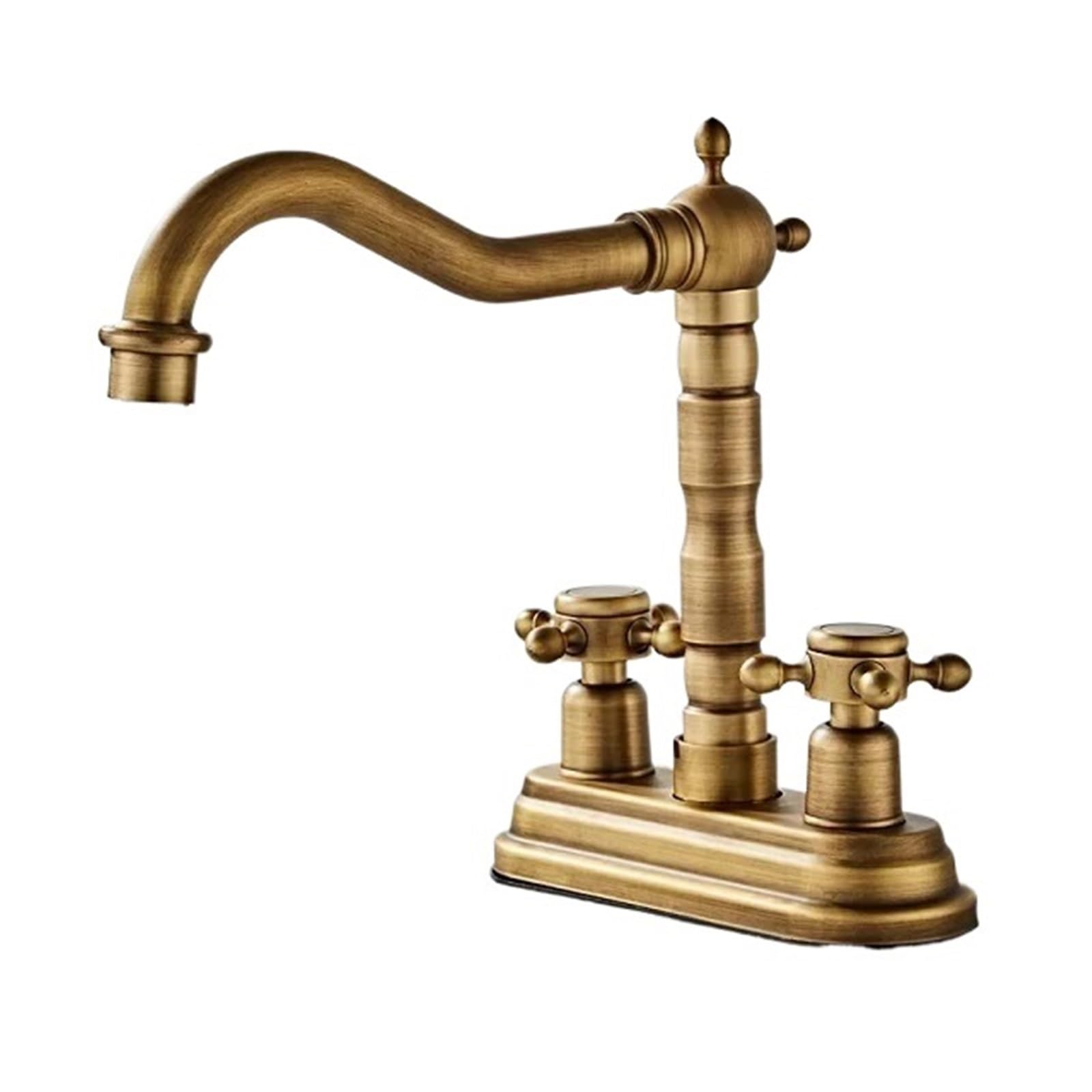 Faucet，360 Swivel Antique Brass Bathroom Basin Sink Mix