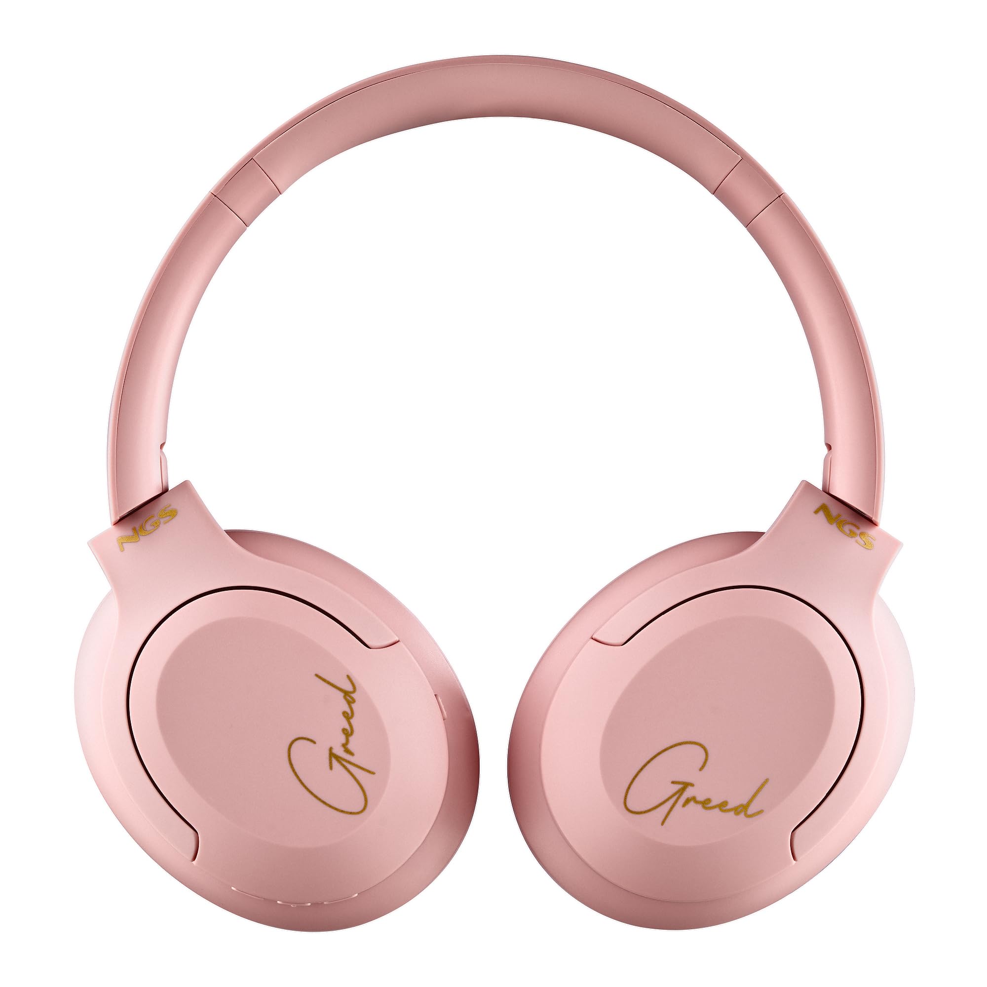 NGS Artica Greed Pink - Casque Supra-aural sans Fil, Compatible avec la Technologie Bluetooth, Léger et Pliable, Microphone Intégré, Batterie 40h, Couleur Rose