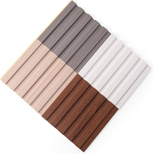 Miniatura 2 de Art3d Paneles de pared de listones, paneles de pared 3D insonorizados WPC para decoración de pared interior, fondo de TV, muestras paquete de 5