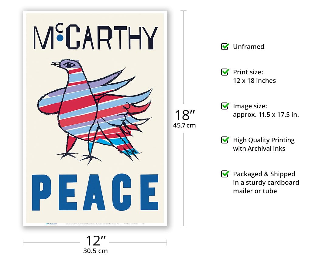 Amazon.co.jp: Eugene McCarthy Peace - ベン・シャーン作 ビンテージ