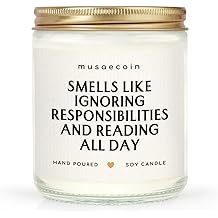 Book Lovers Gifts, Funny Gifts for Book Lovers, Birthday Bookish Presents for Readers Librarian Bookworm - Handmade Lavender Candle 7oz