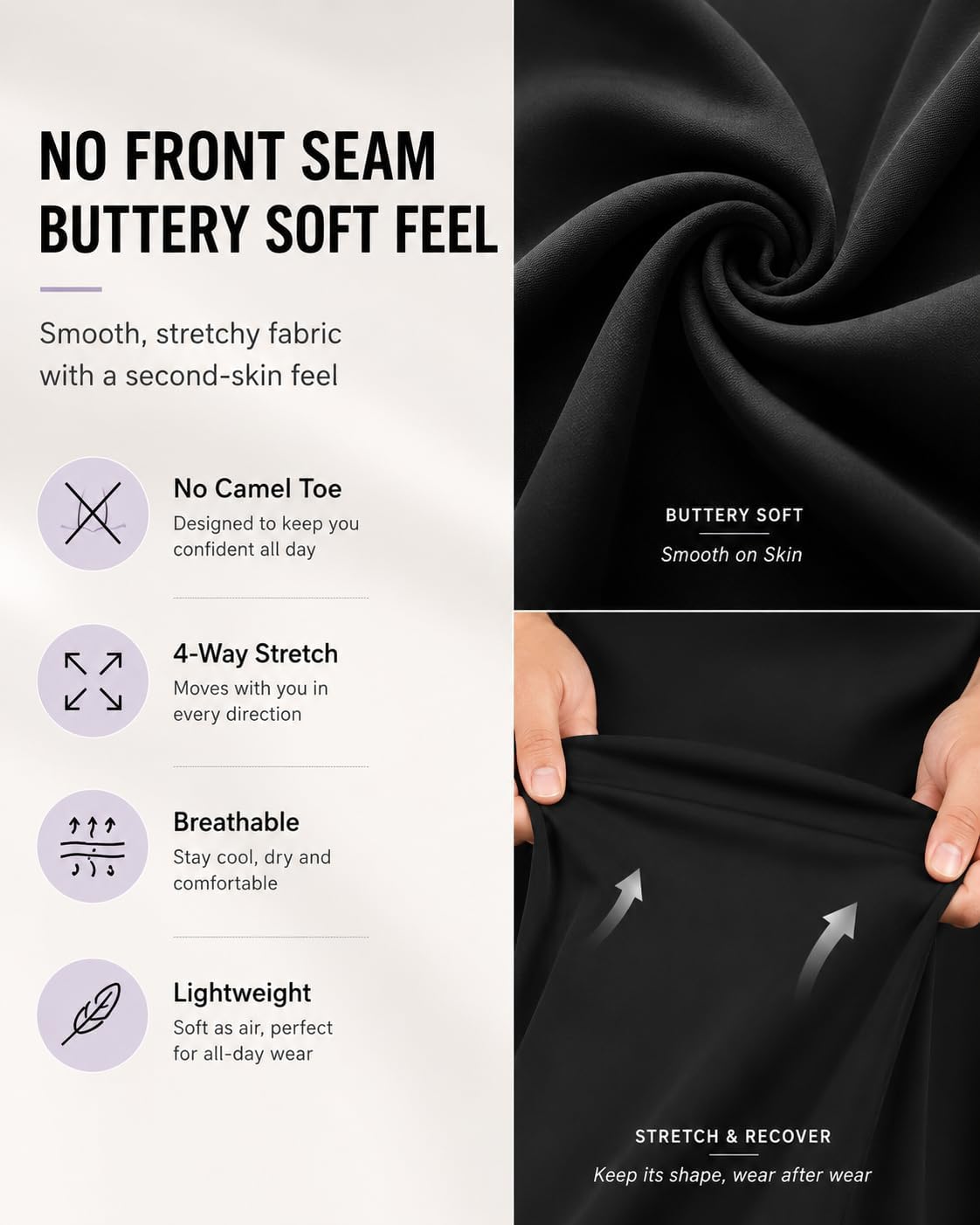 Women Straight Leggings Bottoms Wide Leg Pants High Waist Stretchy Comfy No Front Seam Yoga Workout Sweatpants