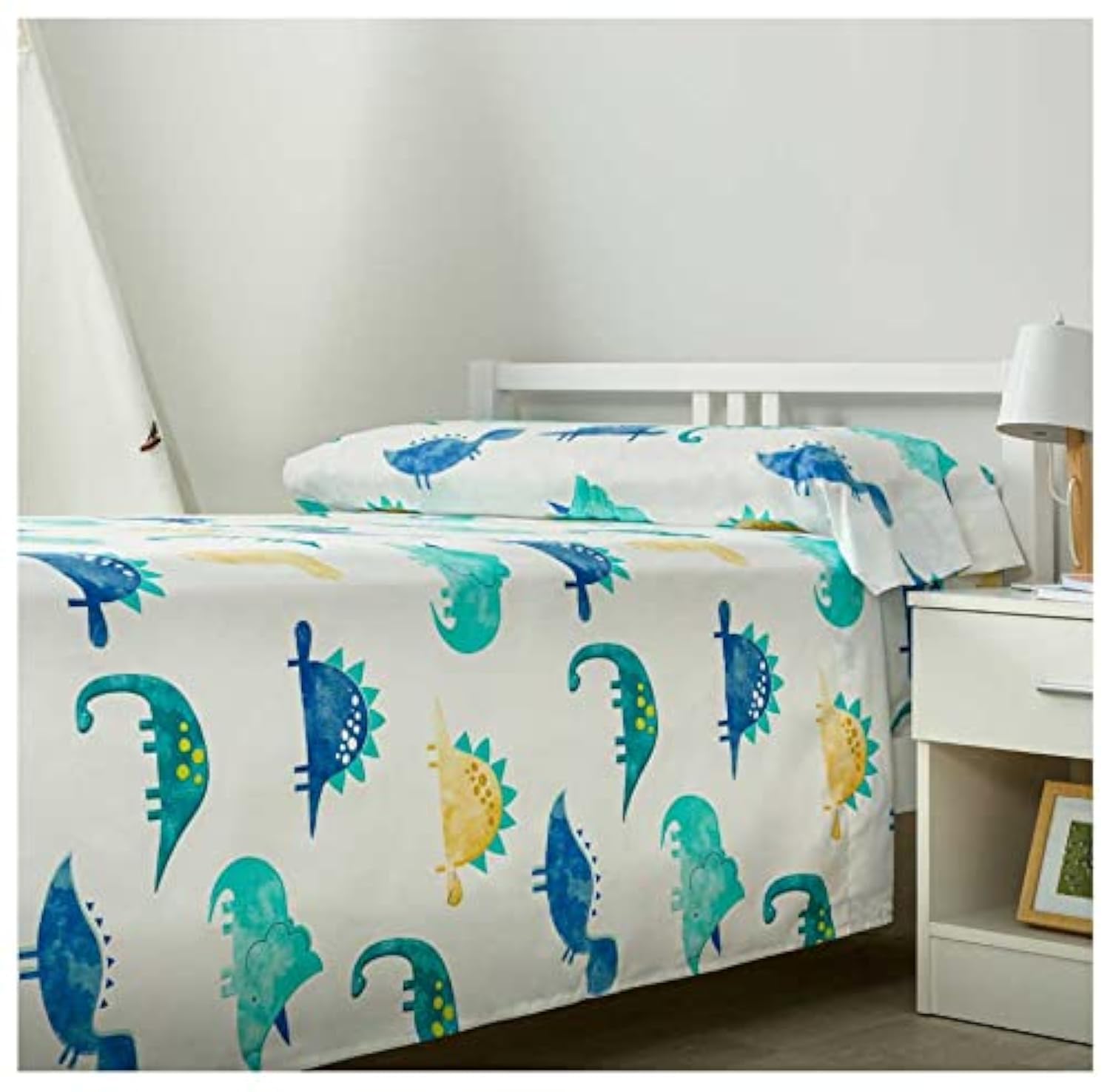 COTTON ARTean Juego de sabanas Infantil Rex Cama de 105 x 190/200. HIPOALERGENICA