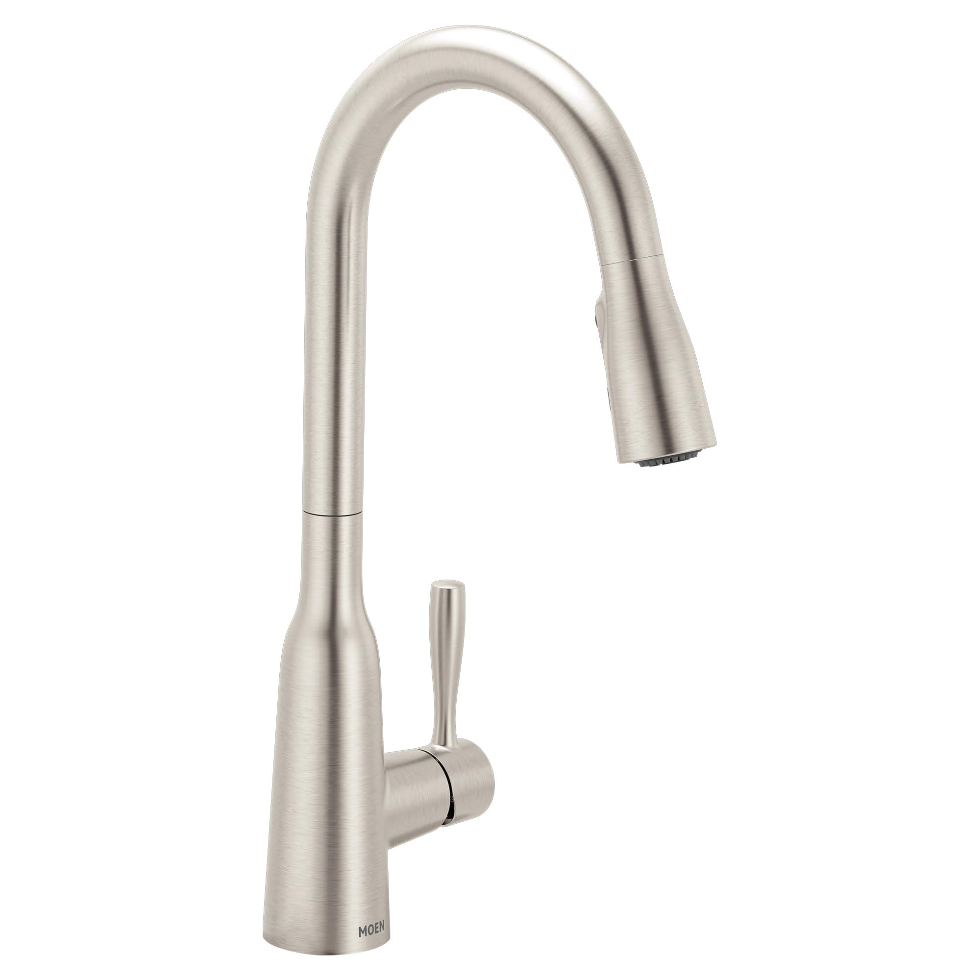 Moen Orivesi Spot Resist Stainless One-Handle Single Hole High Arc Pulldown Kitchen Faucet with Power Boost, 87891SRS