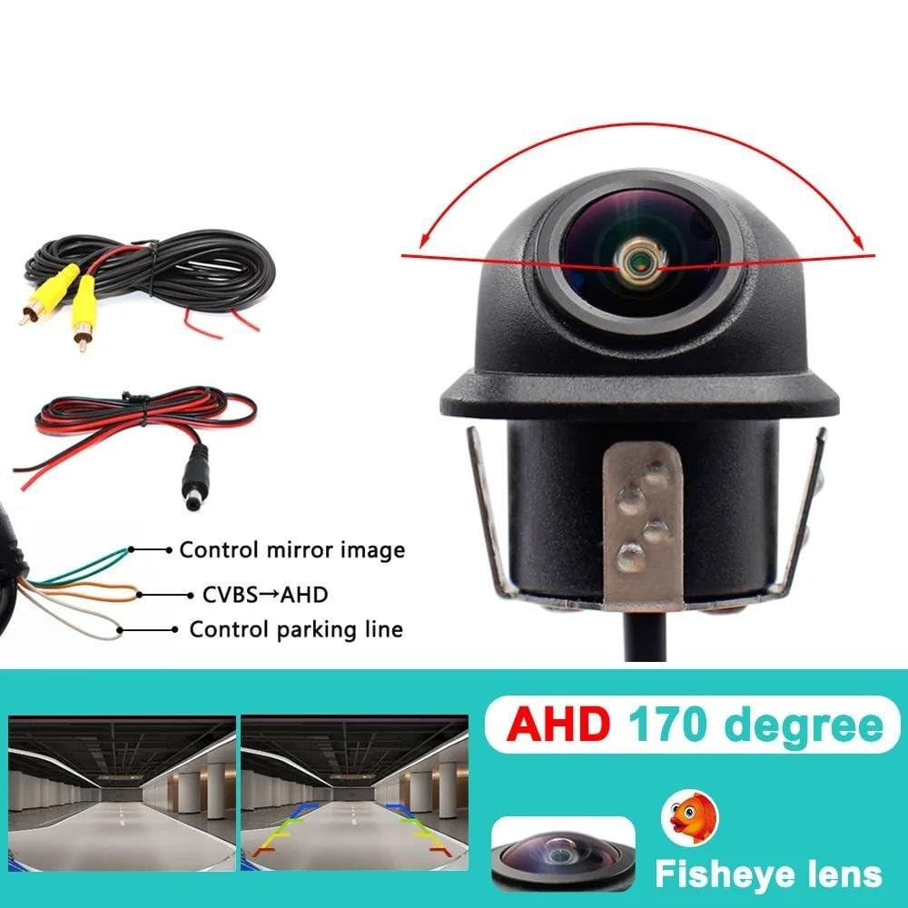 AHD CVBS CCD obiektyw rybie oko kamera cofania AHD 1080p noktowizor Backup Parking wodoodporna pasuje do automatycznego monitora cofania (CVBS AHD 1080P 2) (Cvbs Ahd 720p)