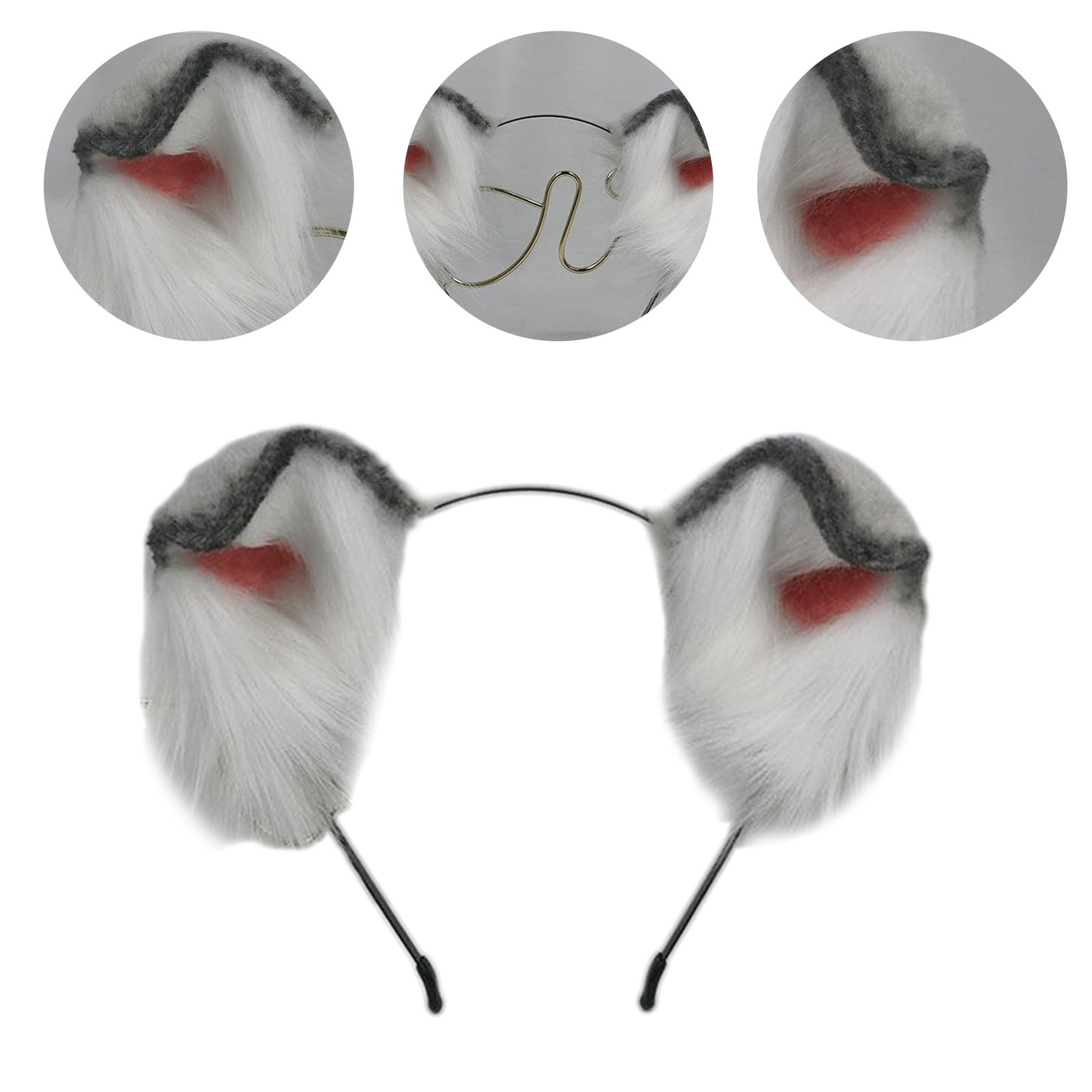 Bandeaux en fourrure synthétique pour filles et femmes