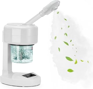 JOSTZHXIN Nano Ionic Facial Steamer with 360° Rotating Nozzle & Extendable Arm - Portable Esthetician Steamer for Deep Hydration & Home Spa