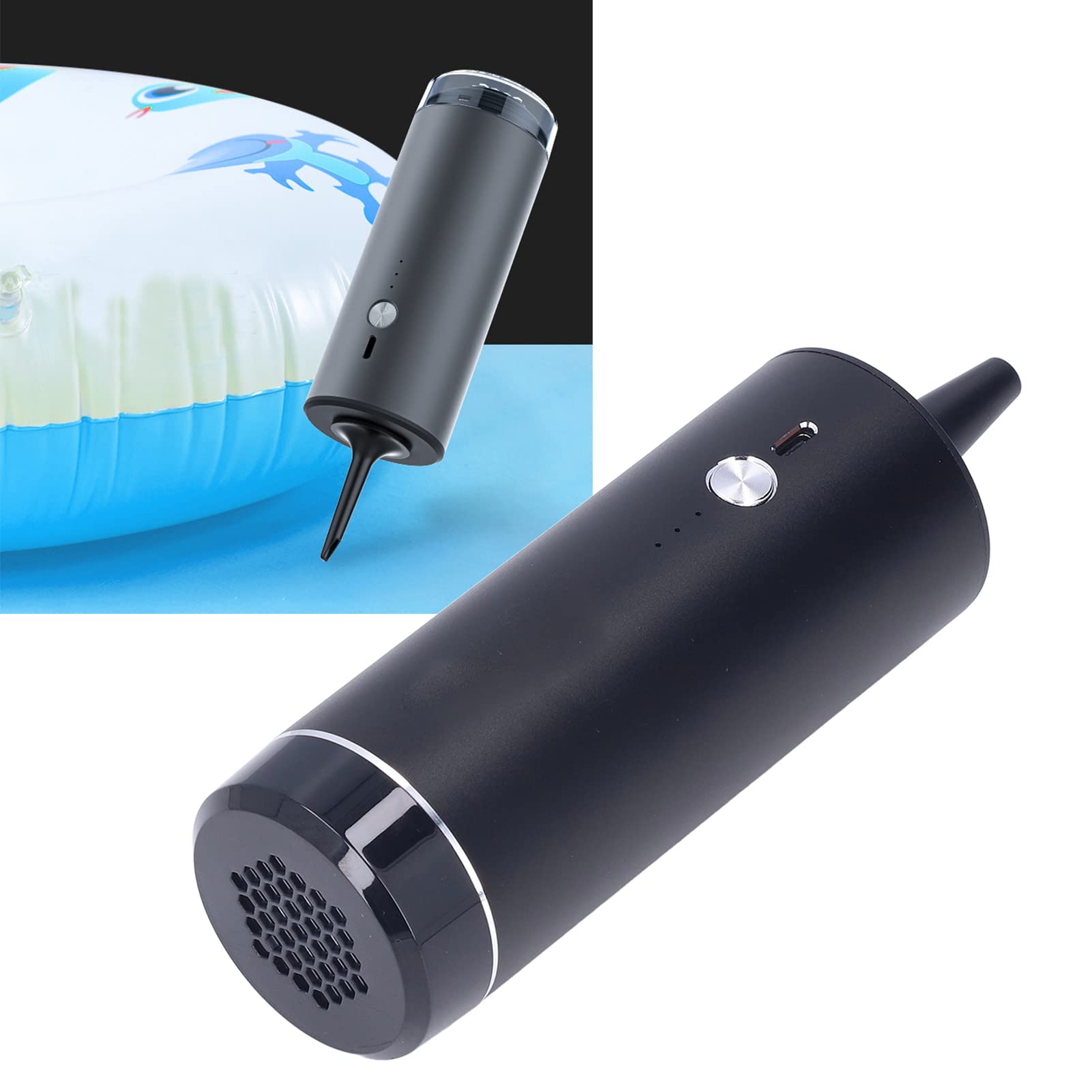 Pompa Ad Aria Elettrica, Pompa per Vuoto Portatile 4000 mAh USB Ricaricabile velocità Regolabile, Pompa di Gonfiaggio Rapida per Materasso Ad Aria, Anello per Nuoto, Borsa per Sottovuoto