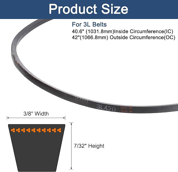 The uxcell 3L420 Classic Wrapped Rubber V-Belt offers robust performance for various applications.