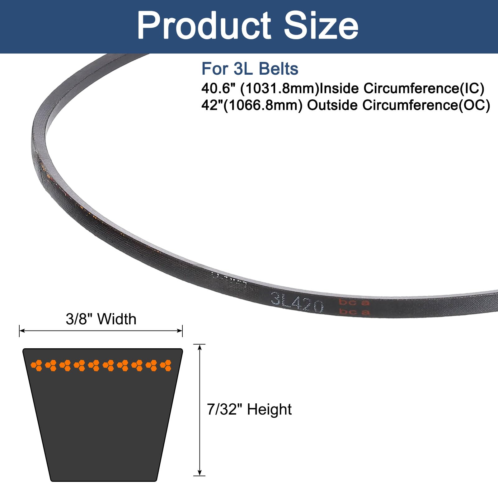 The uxcell 3L420 Classic Wrapped Rubber V-Belt offers robust performance for various applications.