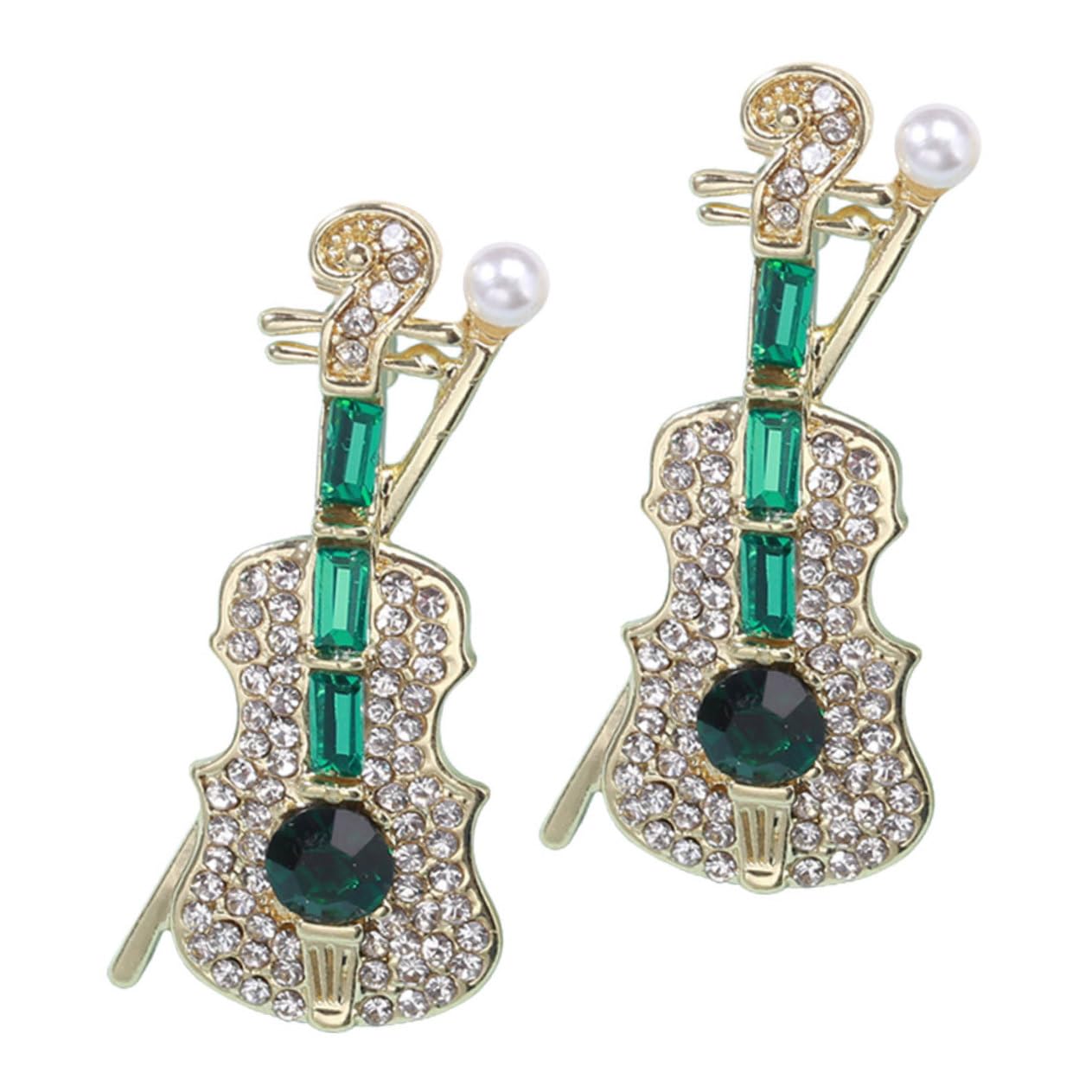 Broche violon haut de gamme strass accessoire d'exception pour robe - 8
