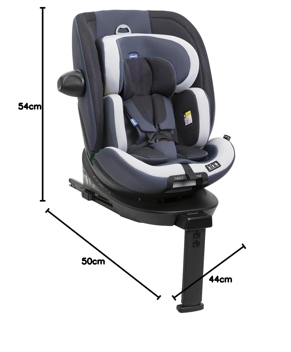 Chicco Everone I-Size, Seggiolino Auto con Base Isofix, Da 0 a 36 Kg, Da 40 a 150 cm, Omologato ECE R129/03, Girevole A 360° E Reclinabile, Gruppo 0+/1/2/3 Da 0 A 12 Anni