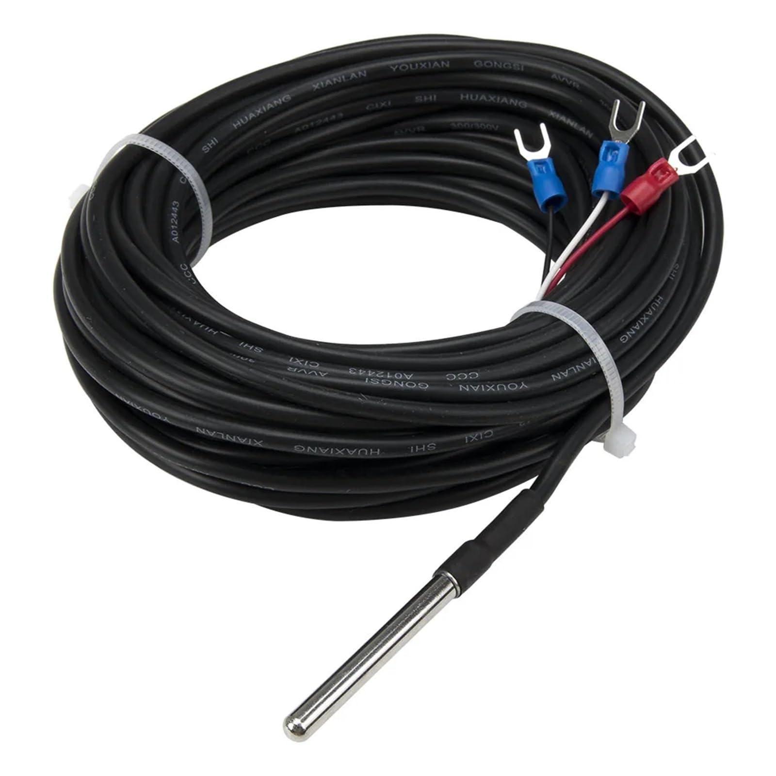 Sensor PT100 con cable de 10m ideal para medición de temperatura a larga distancia 6