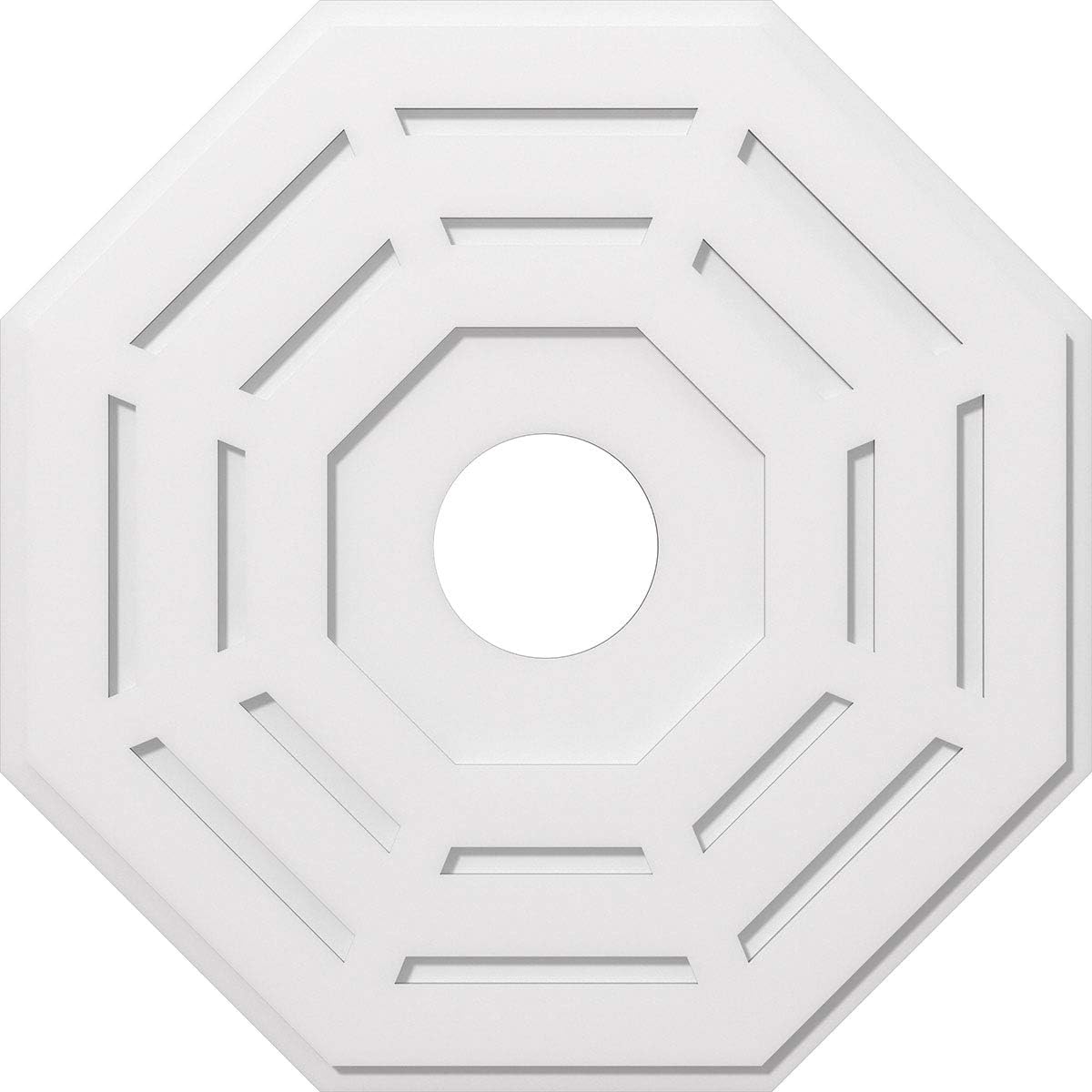Ekena Millwork CMP16WN-01000 Westin Architectural Grade PVC Contemporary Urethane Ceiling Medallions 16"OD x 1"ID x 6 1/4"C x 1"P