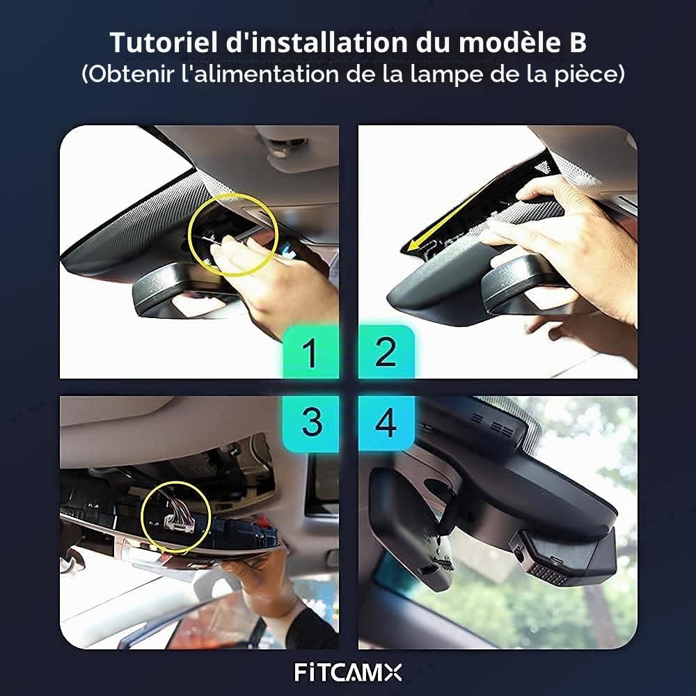 Fitcamx Camera Voiture Convient pour Lexus UX 200 250h F Sport Utility 4D Luxury 2019-2024 (modèle B), Dash Cam 4K OEM vidéo UHD WiFi 2160P, Mode Parking, G-Senseur, Vision Nocturne, WDR, Carte 64 Go