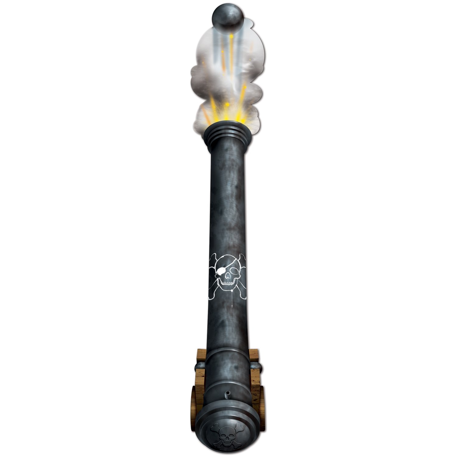 Canon de Pirate articulé Beistle 1,8 m en carton rigide pour grand décor de salle