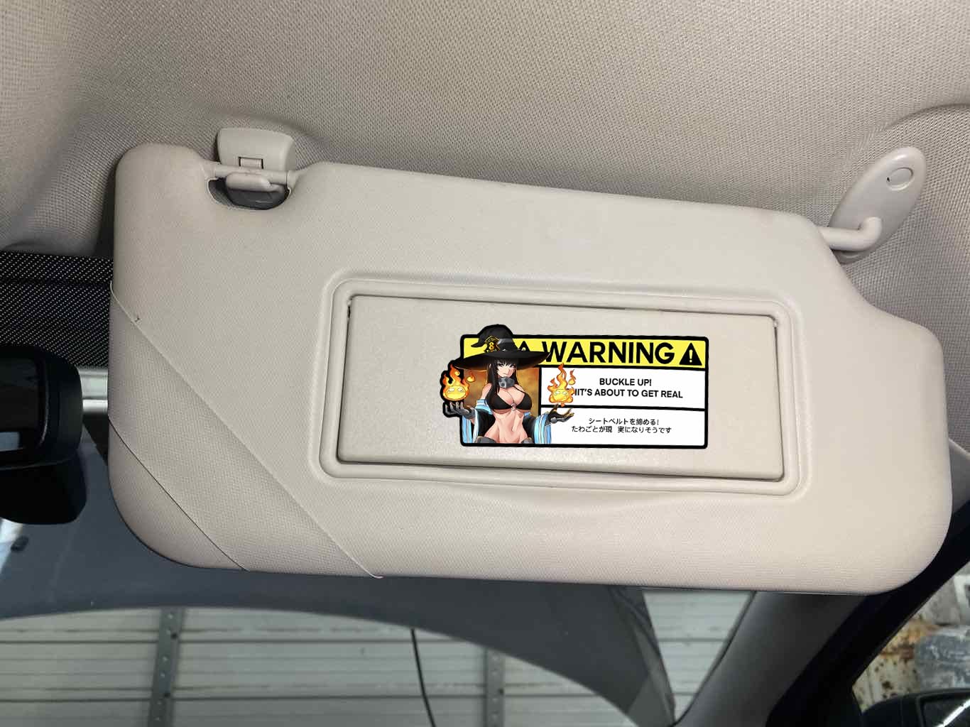 5.1 Inch Sexy Girls Driving Safety Warning Anime Car Accessories Stickers Vinyl Waterproof Decals Bumper Trunk Campervan Helmet (Maki)