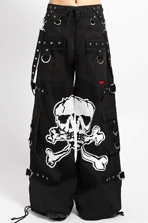Tripp NYC Big Skull Pants [BLACK/WHITE]