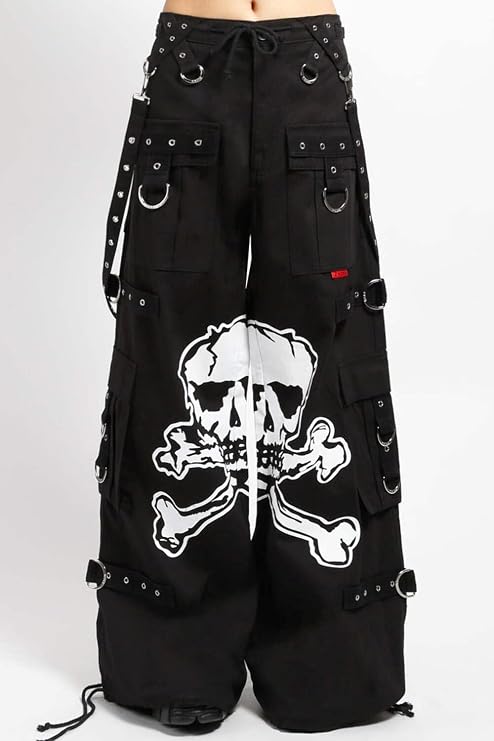 Tripp NYC Big Skull Pants [BLACK/WHITE]