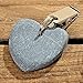 WHW Whole House Worlds Natural Stone Hearts Table Cloth Weights on Clip Hangers, Dark Gray, Set of 4