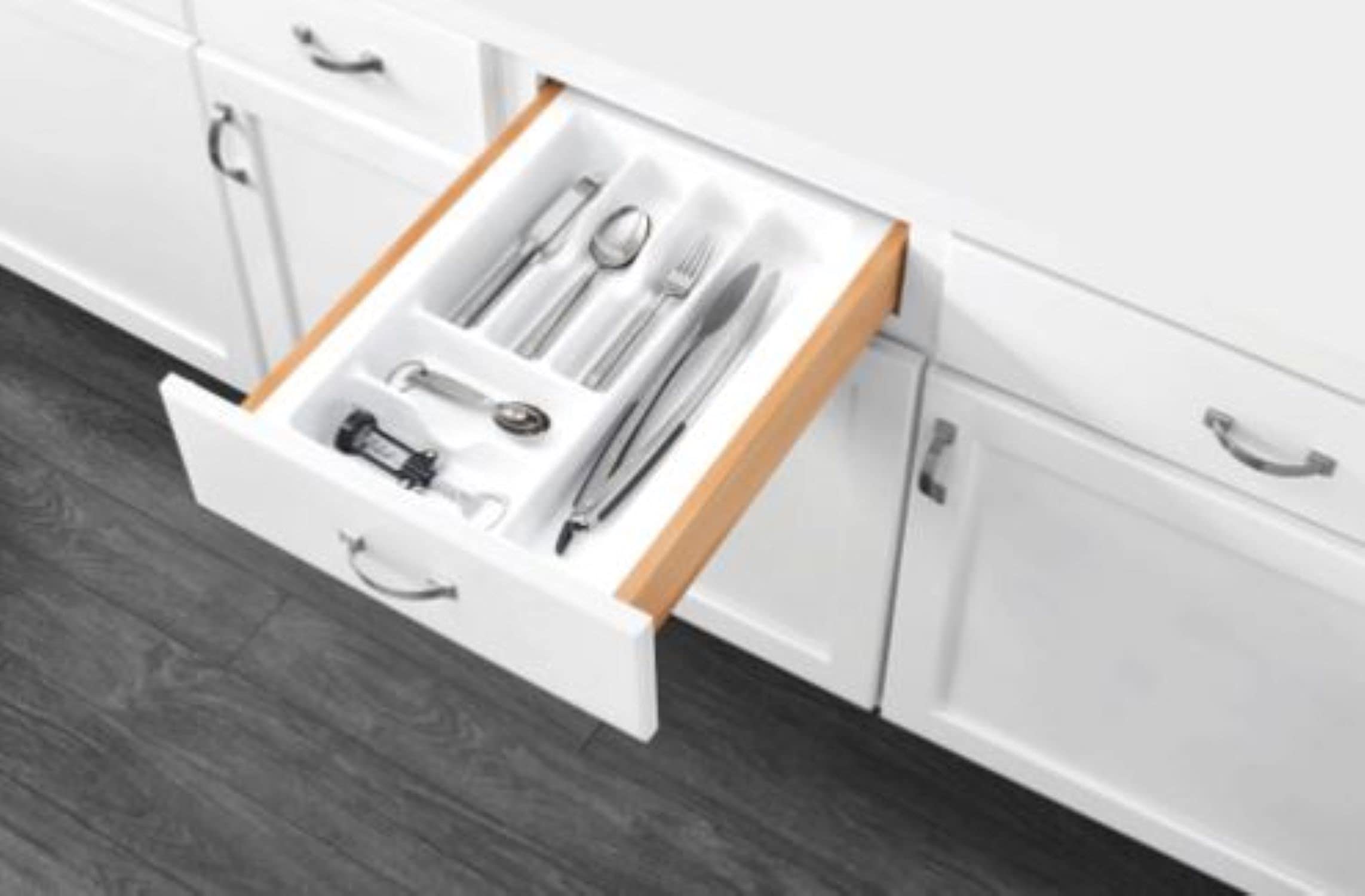 Rev-A-Shelf - GCT-2W-52 - Medium Glossy White Cutlery Tray Drawer Insert