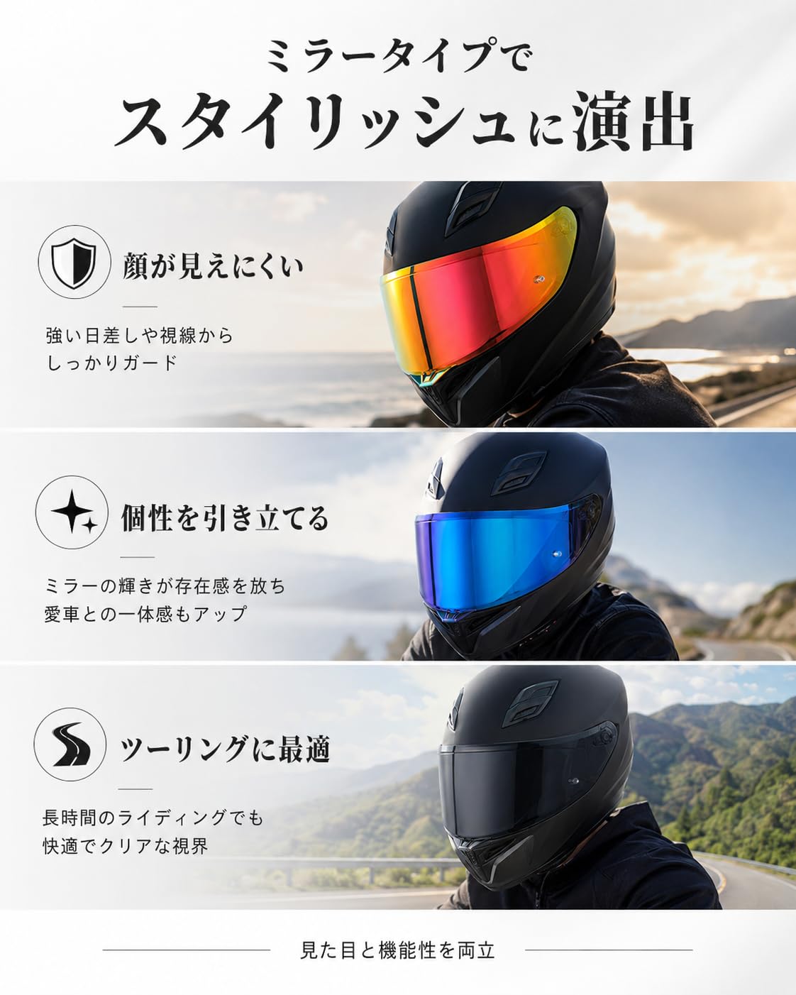 Amazon | ヘルメットシールド AGV K1/K3SV/K5/K5S対応 バイク用 PC製