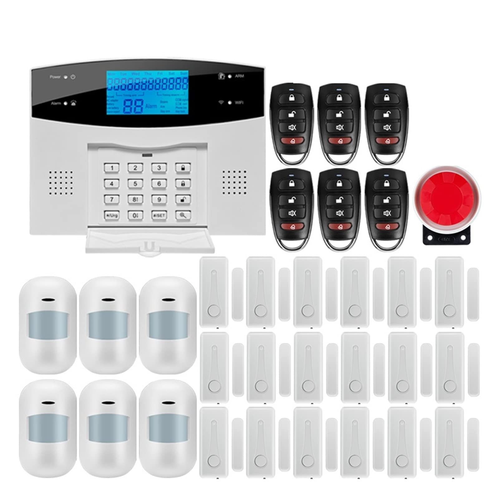 Kit de système d'alarme de sécurité Tuya Contrôle de l'application SmartLife avec IP Camera Auto Dial Motion Motion Detecteur WiFi GSM Home Smart Alarm