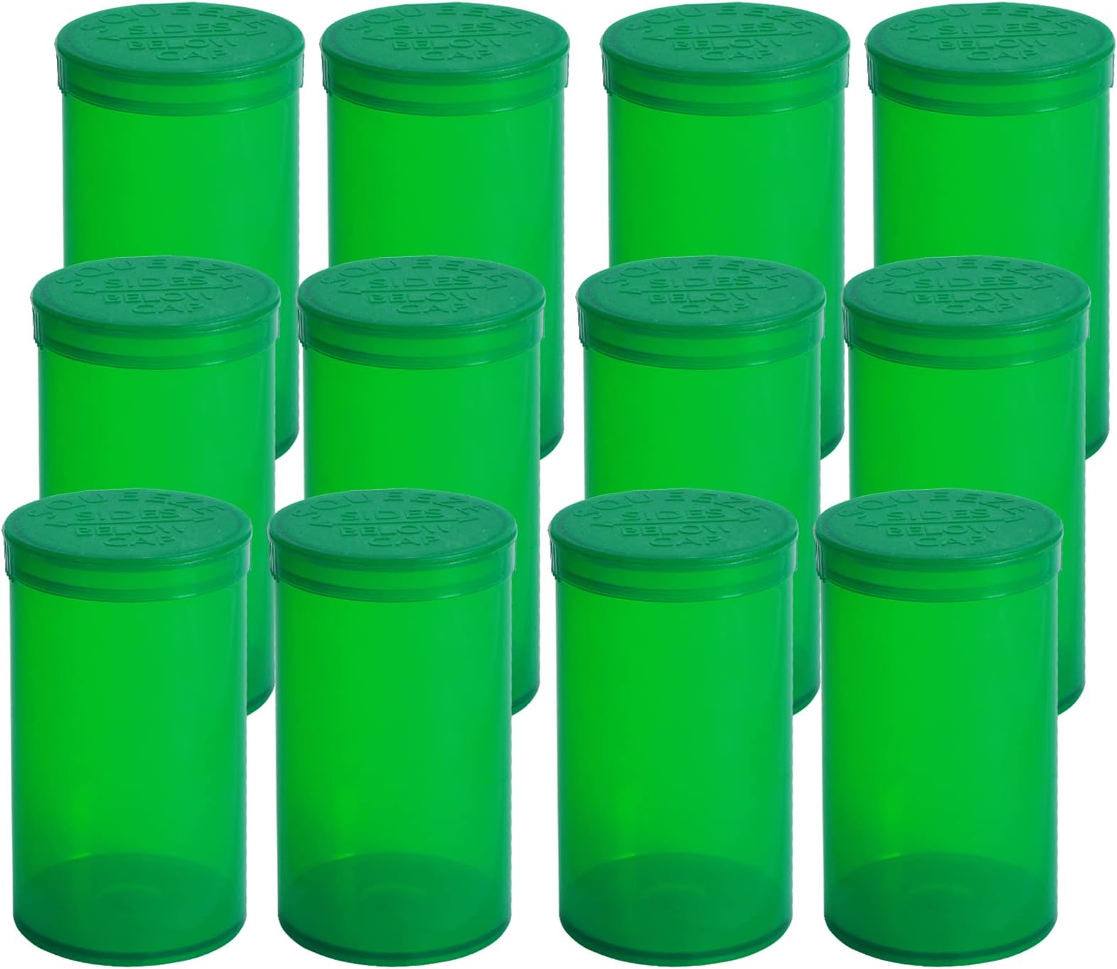 12 Pack Empty Plastic Pill Bottles with Caps, Airtight MultiPurpose 13 Dram Pill