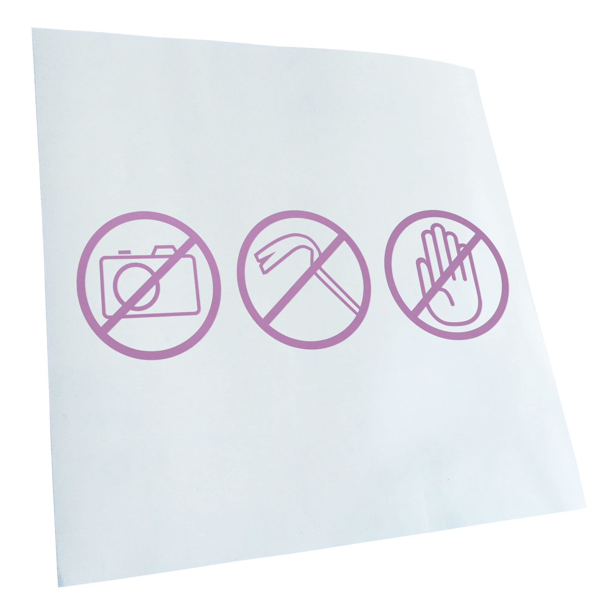 Kiwistar - Car Sticker - Lilac - 60 x 18 cm No Foto, Dont Touch,... - Rear Window Car Sticker Weatherproof for Car Truck Moped Truck - Sticker Exterior Self-Adhesive Tuning Accessories for Windows