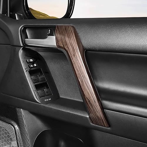 Miniatura 4 de Manija de puerta con textura de madera para Toyota Land Cruiser Prado 150, panel de elevación de ventana Lc150 2010-2022, accesorios de