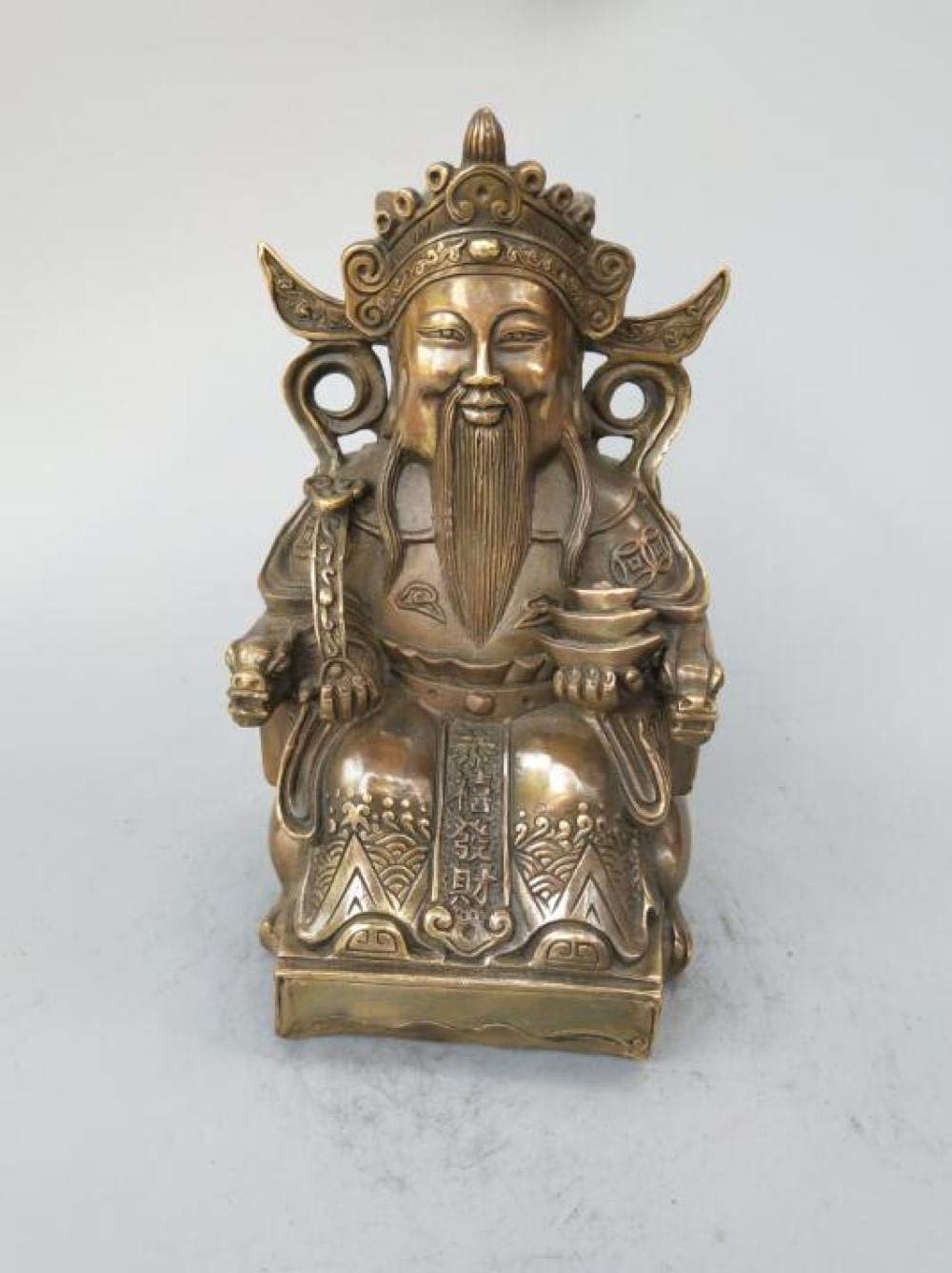 Sculptures ornements bustes en laiton de Dieu de la Richesse