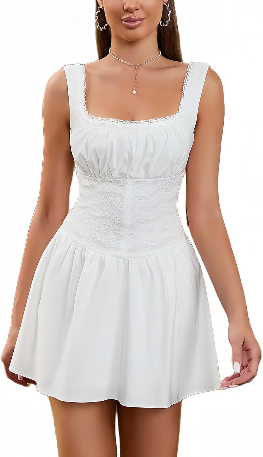 Como Back Lace-Up Dress ホワイト M PRODUCT-APR112024-BRIDAL-177.