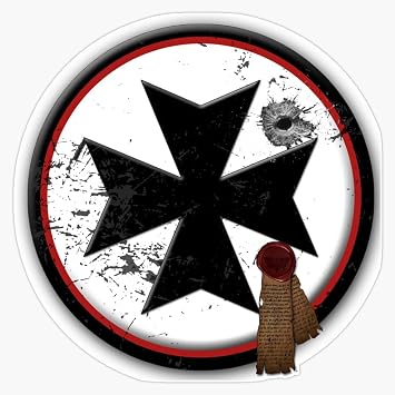 Leyland Designs Black Templars Symbol Bumper Sticker Window Water Bottle Decal 5""