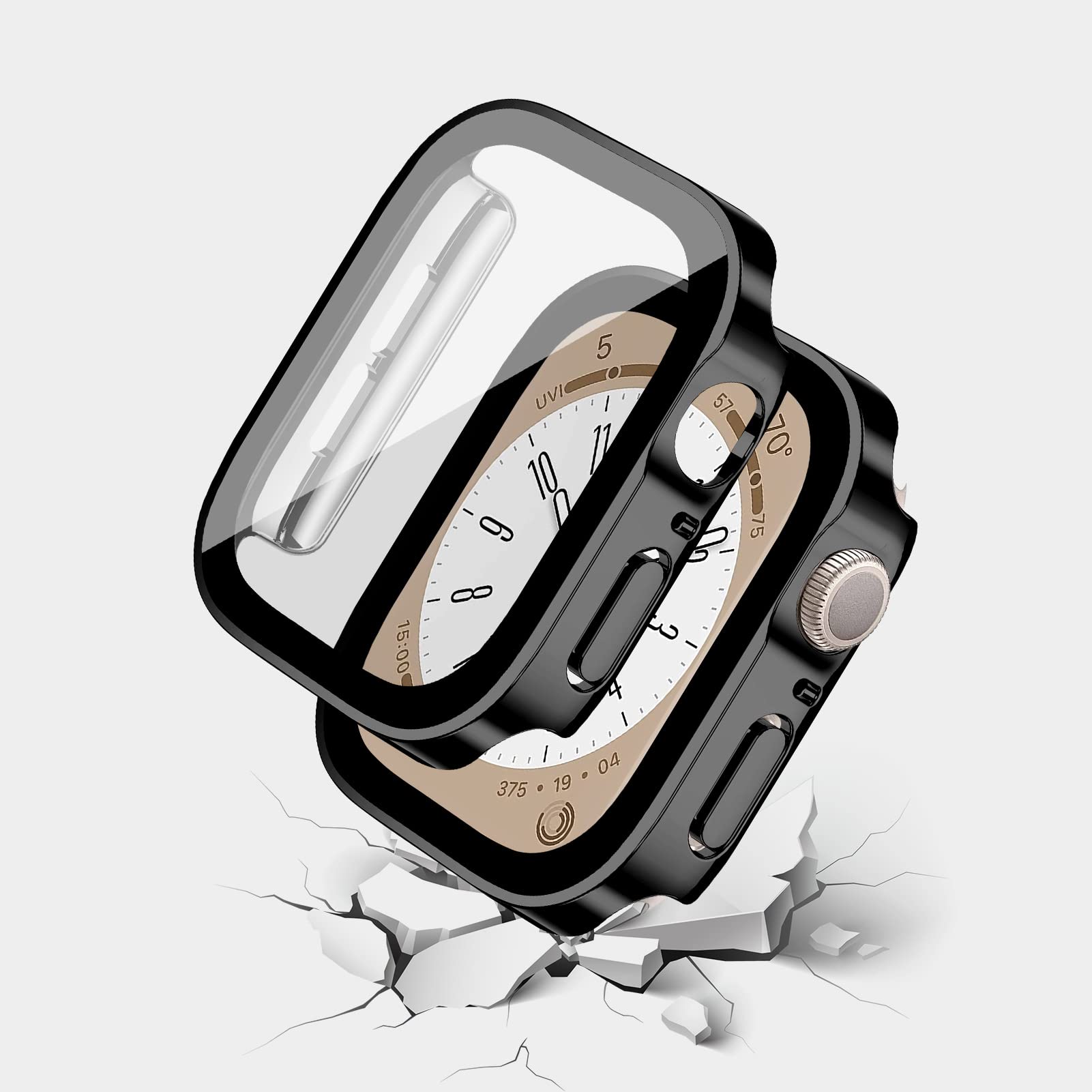 Hard PC Waterproof Case for Apple Watch Case 42mm 46mm 40mm 44mm 41mm 45mm, Built-in Tempered Glass Screen Protector, Ultra-Thin HD Full Protective Cover for iWatch Series 11 10 9 8 7 6 5 4 SE 3/2/1 — view 7