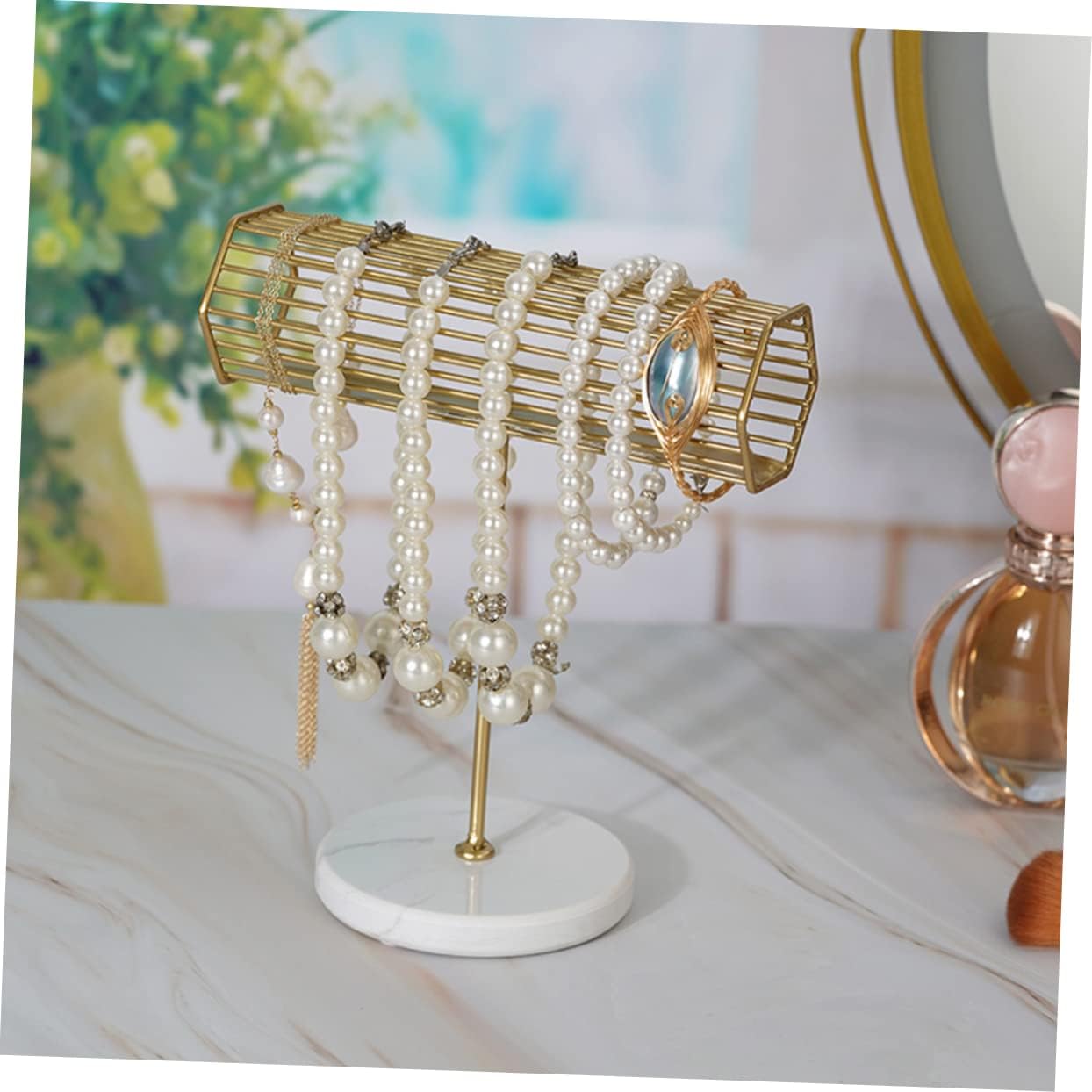 Cabilock Hexagon Bracelet Holder Jewelry Storage Stand Bracelet Bangle Holder Shop Jewelry Stand Tabletop Watch Display Holder Watch Stand Bracelet Watch Rack Desktop Bangle Stand