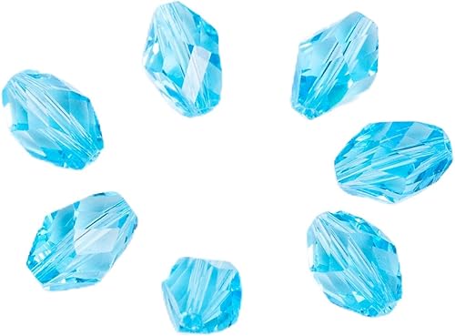 UNIMEIX 50 cuentas de cristal facetadas, cuentas de lágrima de cristal, cuentas de cristal para el día de San Valentín, cuentas de cristal para