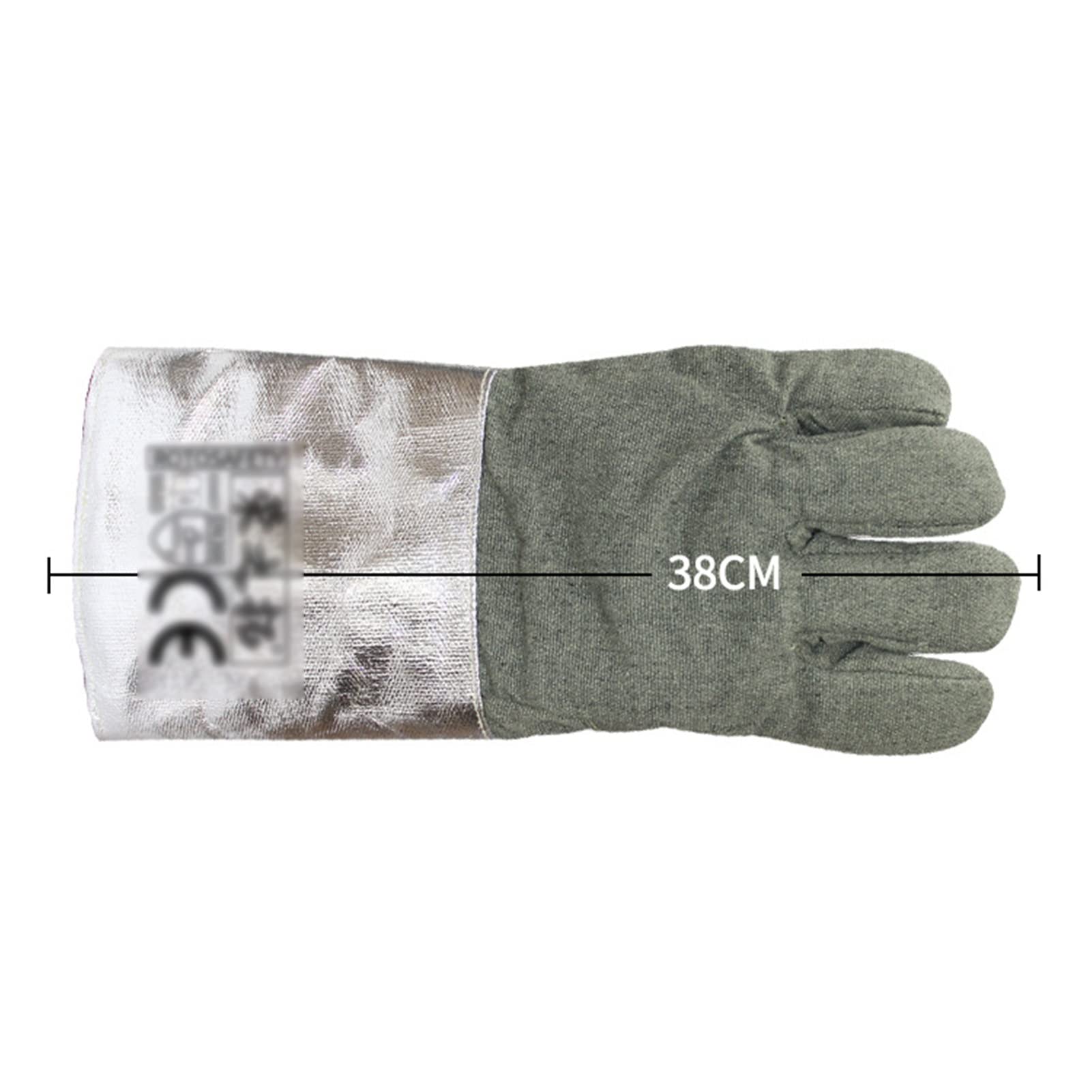 Q-FFL Gants de Soudure, Gants Anti-morsures, Feuille D'aluminium Gants Isolants pour la Métallurgie, la Cuisinière, Le Barbecue et d'autres Fins