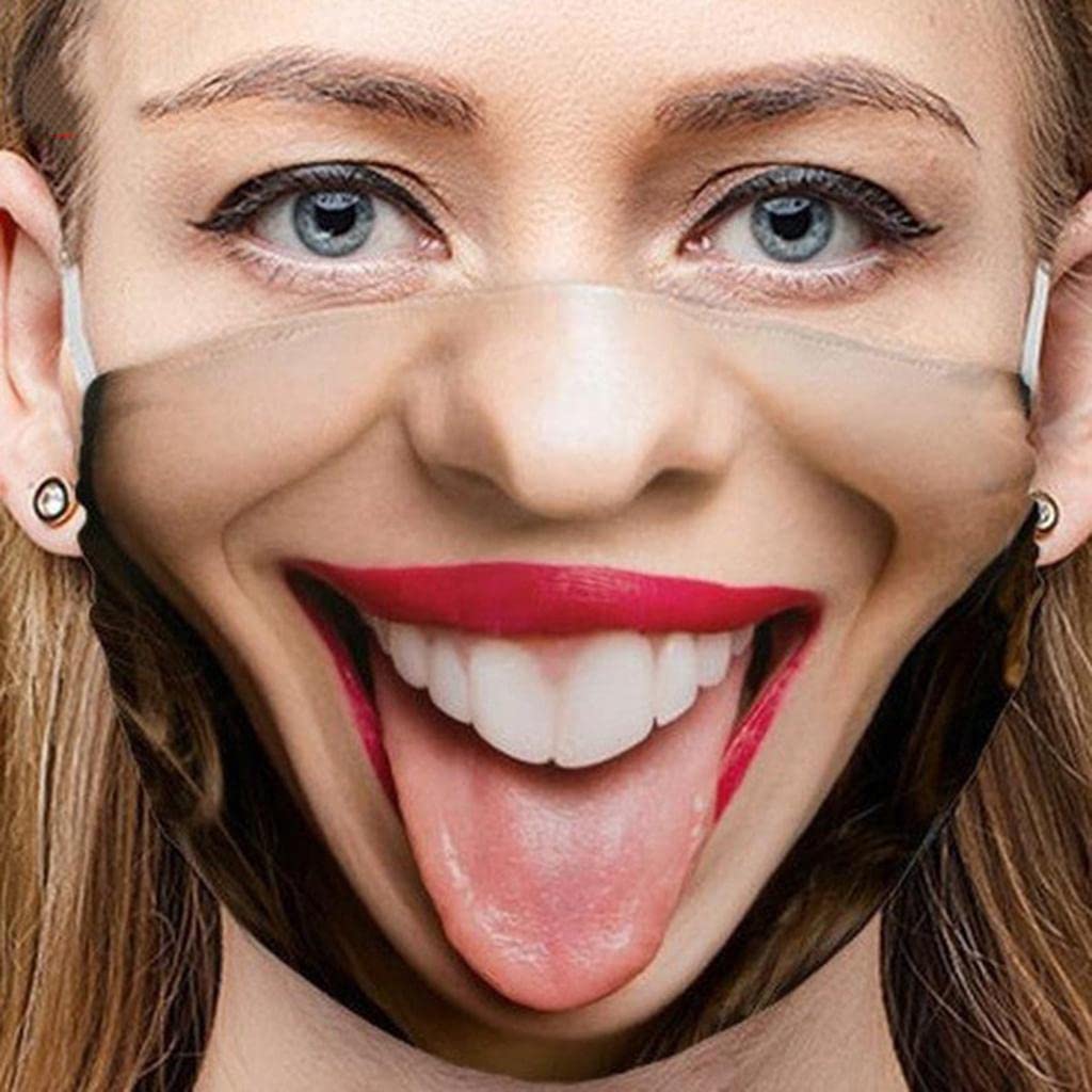 ATORSE™ Protective Mask Funny Face Mouth Cosplay Party Half Mask Outdoor Accessory B-image-29