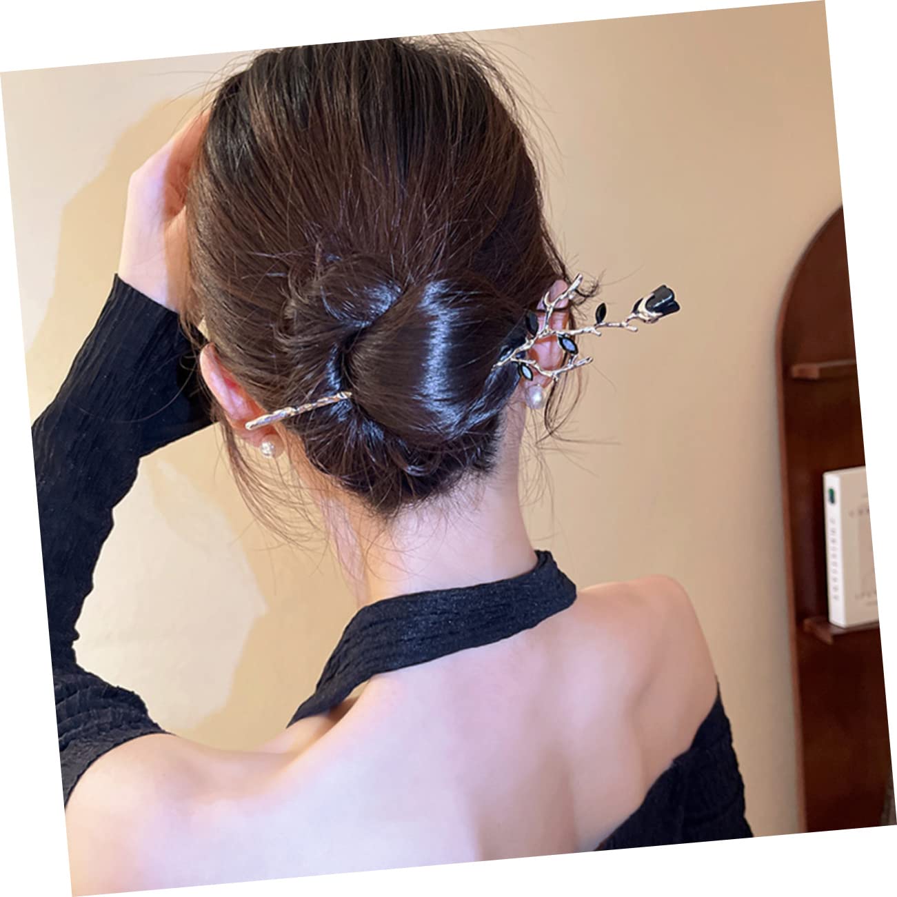 FRCOLOR 10pezzi Fermaglio Per Con Design Fiore Di Rosa Di Accessori Per Acconciature Femminili Per Chignon Eleganti e Stile Classico
