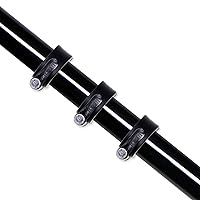 Vista 3 de Mini Skater Clavo de acero de nailon de 0.630 in en círculo, clips de cable Ethernet para gestión de cables, paquete de 50 (negro)