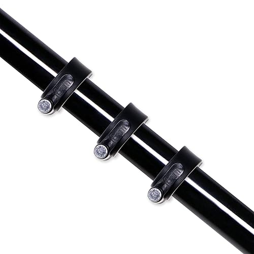 Miniatura 4 de Mini Skater Clavo de acero de nailon de 0.630 in en círculo, clips de cable Ethernet para gestión de cables, paquete de 50 (negro)