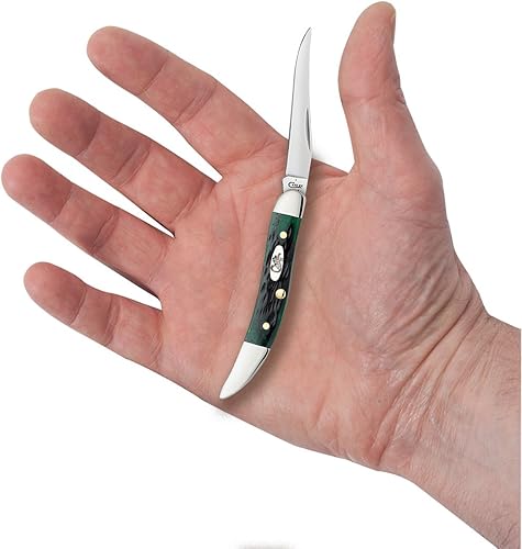 Vista 57 de Case XX WR - Cuchillo de bolsillo pequeño Texas Toothpick White Synthetic Stars & Stripes Artículo #39912 (410096 SS) 3 pulgadas cerrado, fabricado