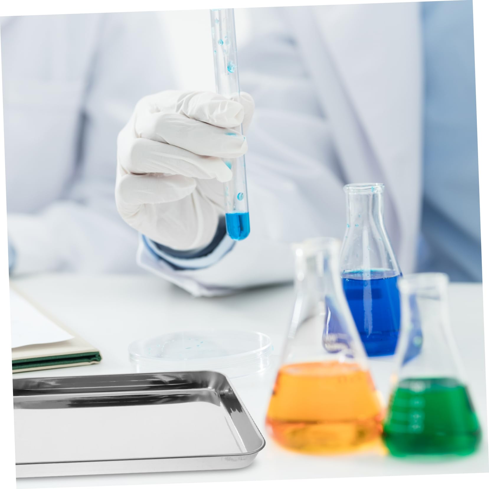 OUNONA Vassoio Inossidabile Design e Stabile Facile Per e Laboratori Confezione